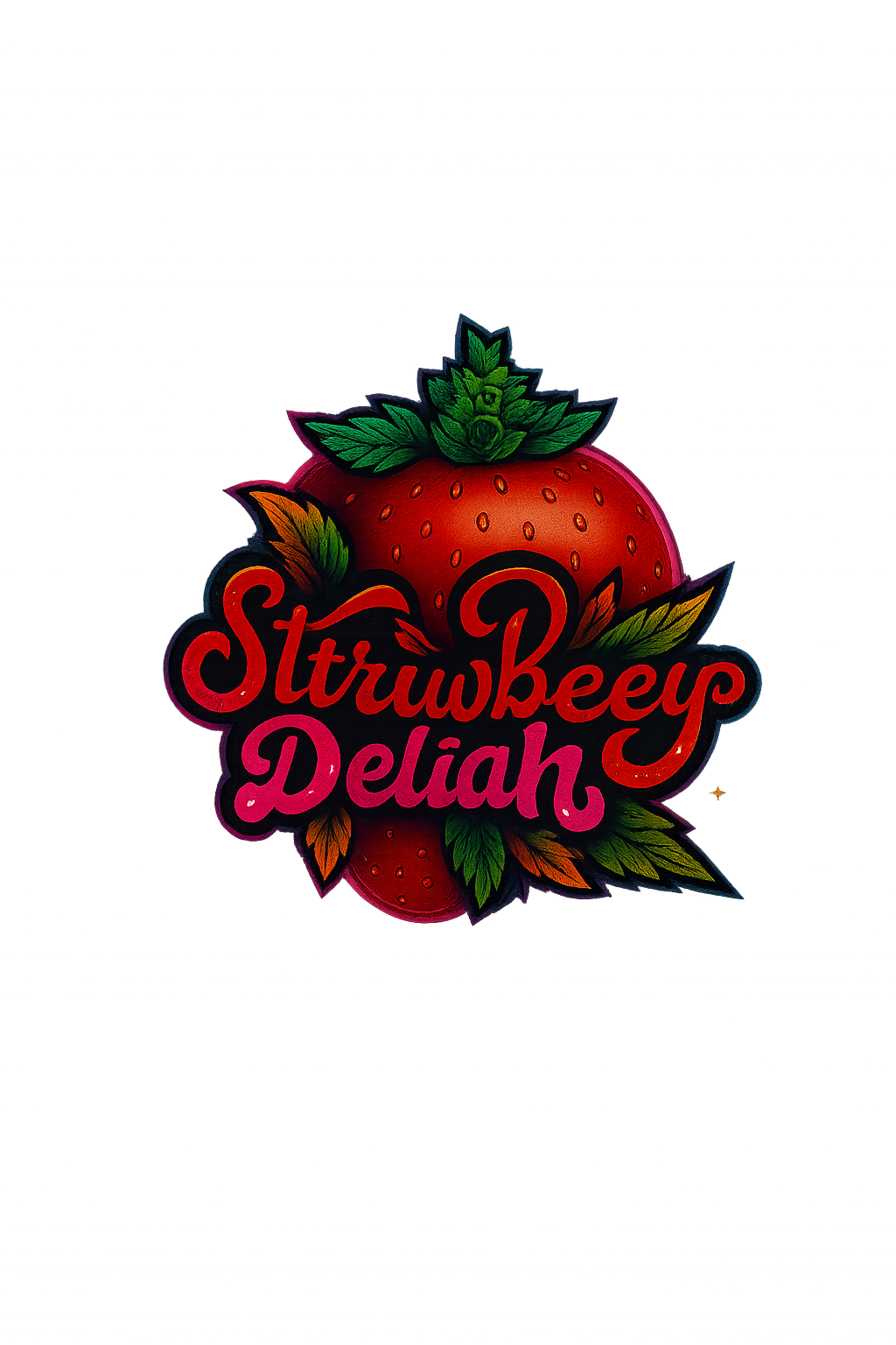 Sac Mylar Strawberry Delight – Stand Up Pouch personnalisée (PE laminé, étanche, alimentaire, hydrofuge)