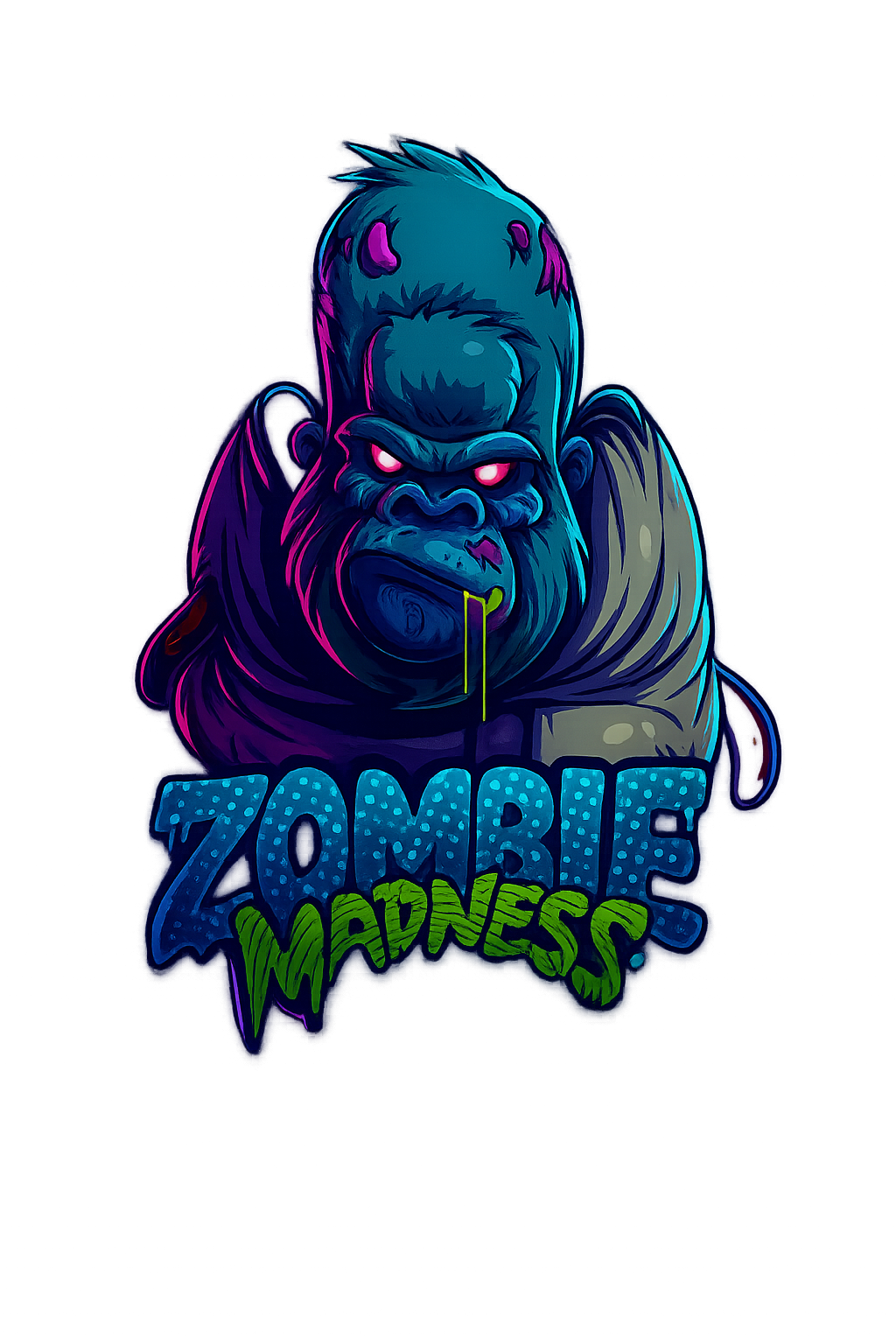 Sac Mylar Zombie Madness – Stand Up Pouch personnalisée (PE laminé, étanche, alimentaire, hydrofuge)