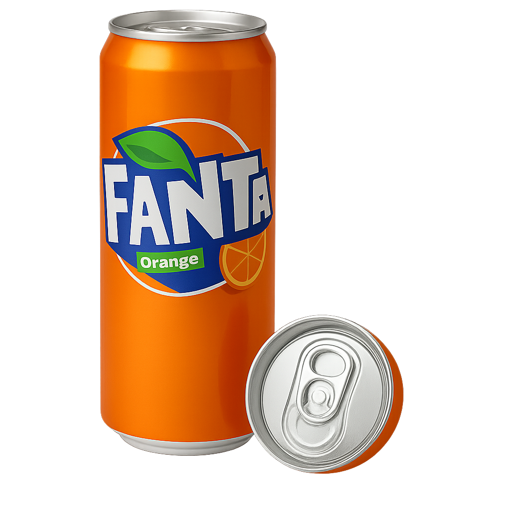 Boîte Cachette Canette Fanta – 14,5 cm (aluminium, cachette hermétique à visser)