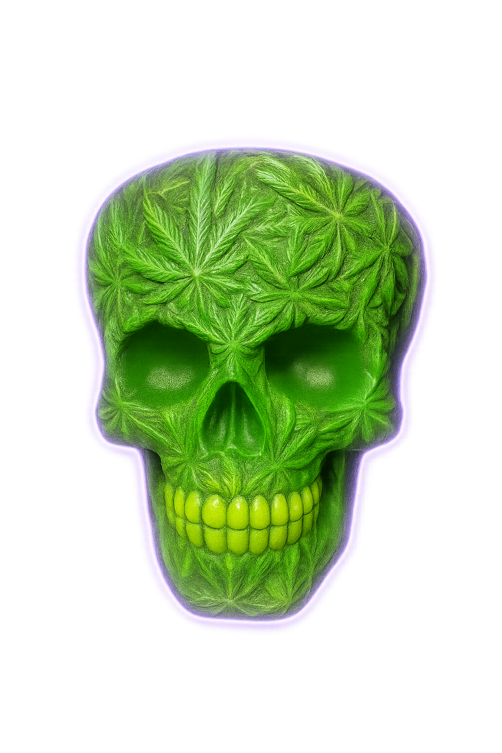 Cendrier Skull Leaf – Résine design crâne et feuille (11 x 8 x 9 cm)
