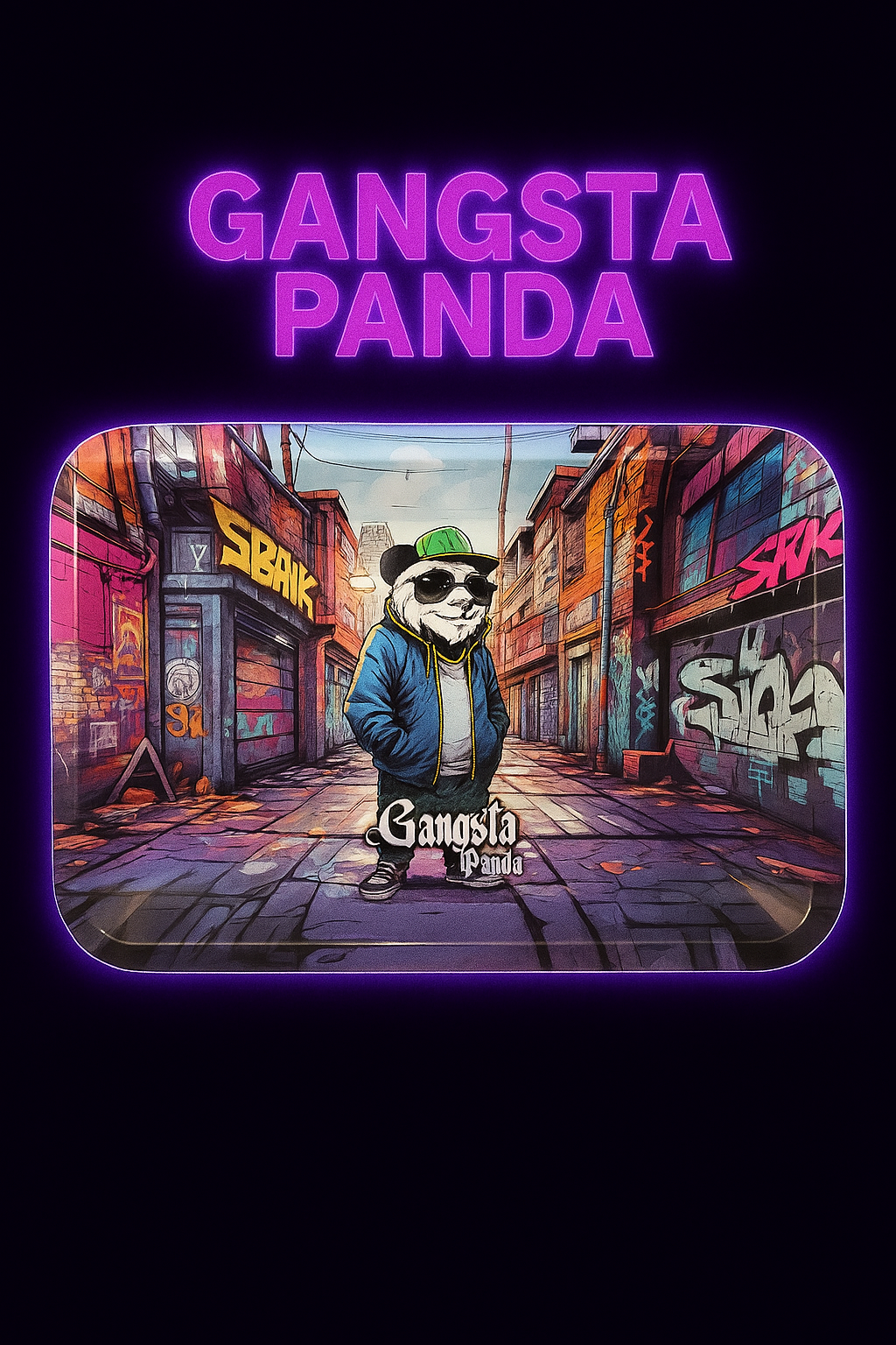 Gangsta Panda UFO – Plateau métal compact au design OVNI original