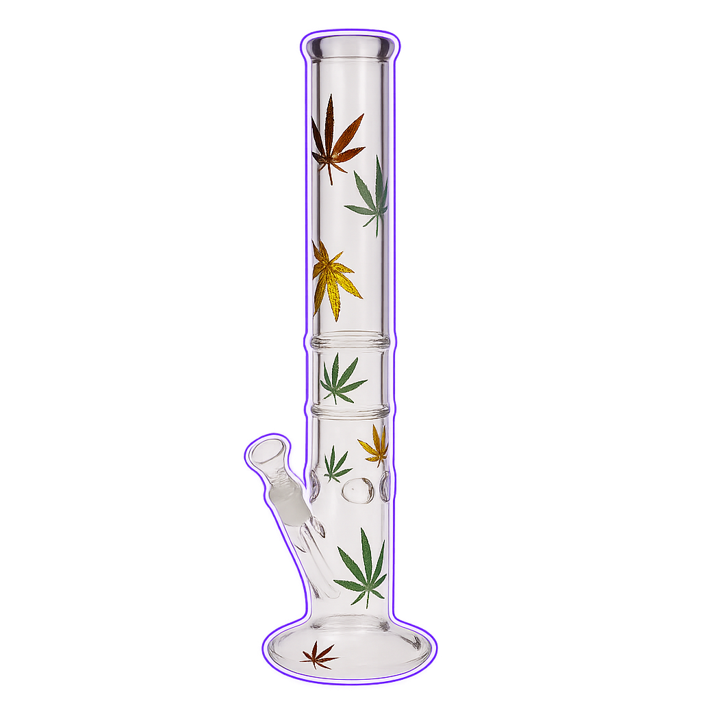 Bang en verre Multi Leaf – 40 cm (verre 100%, connecteurs 14,5 mm)