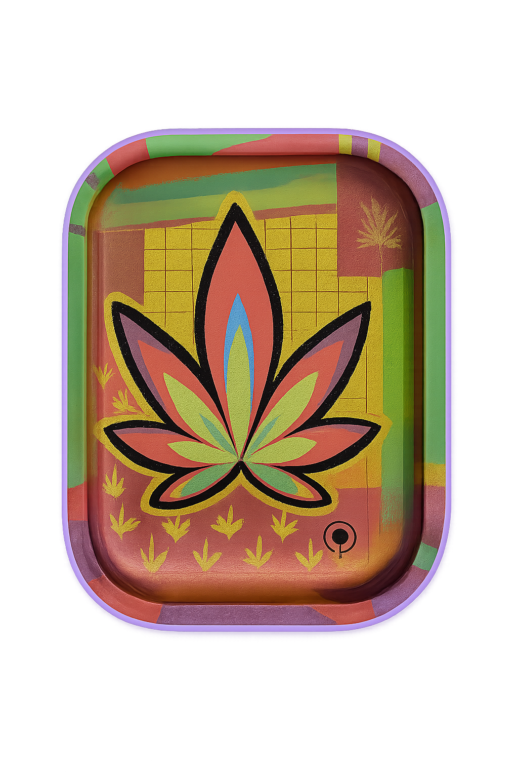 Leaf – Plateau métal compact motif feuille classique