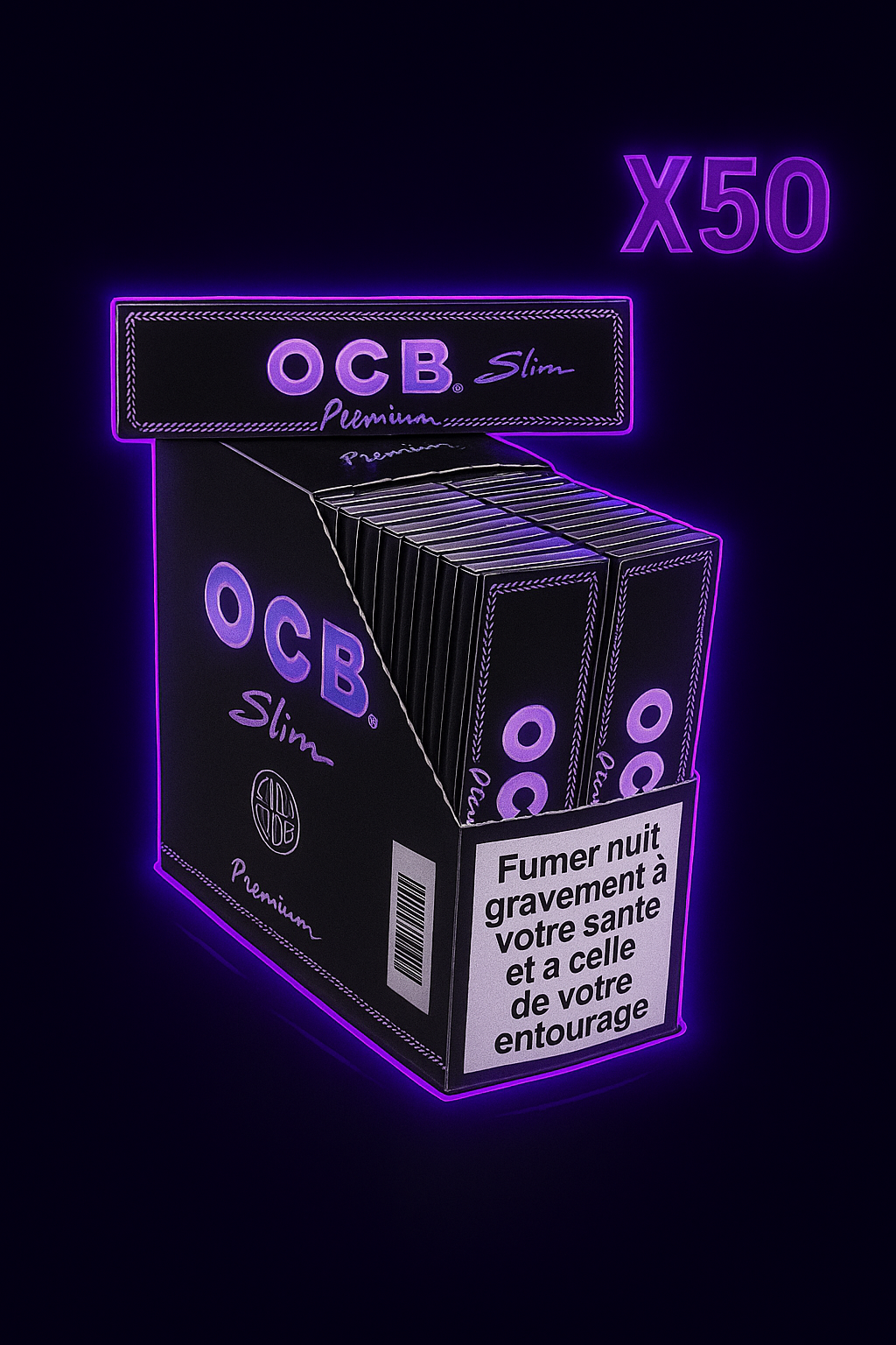 OCB Slim Premium – Display 32 carnets King Size Slim