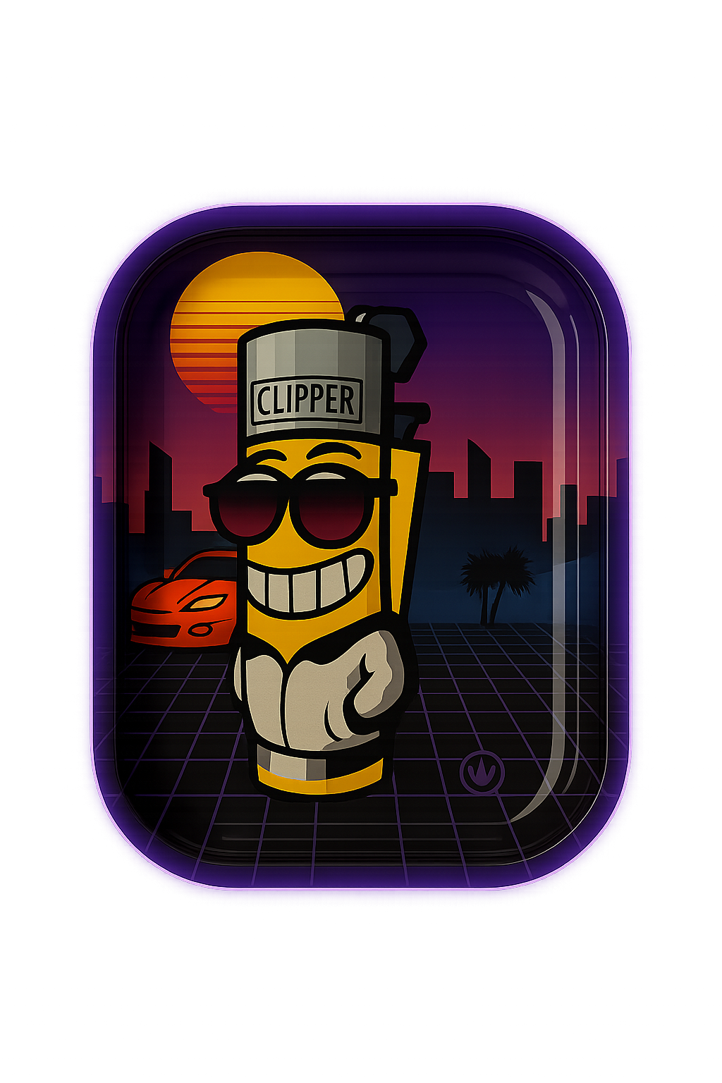 Clipperman Retro Wave – Plateau métal grand format édition rétro Clipper