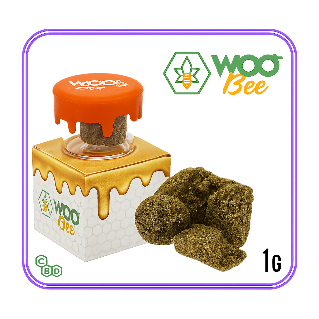 Résine CBD Bubble – Multi-grammages (Woobee, extraction Bubbleator, 54,91% CBD)