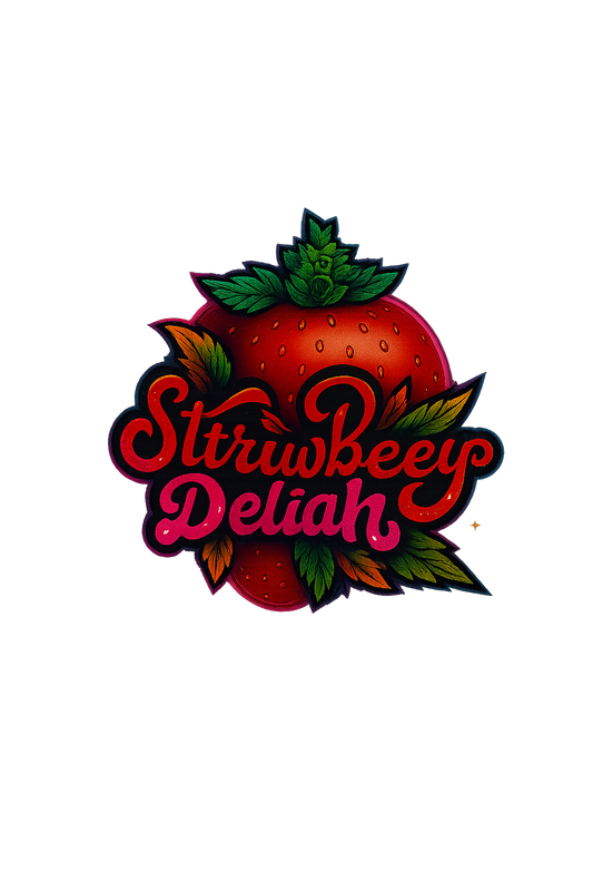 Sac Mylar Strawberry Delight – Stand Up Pouch personnalisée (PE laminé, étanche, alimentaire, hydrofuge)