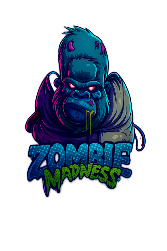 Sac Mylar Zombie Madness – Stand Up Pouch personnalisée (PE laminé, étanche, alimentaire, hydrofuge)