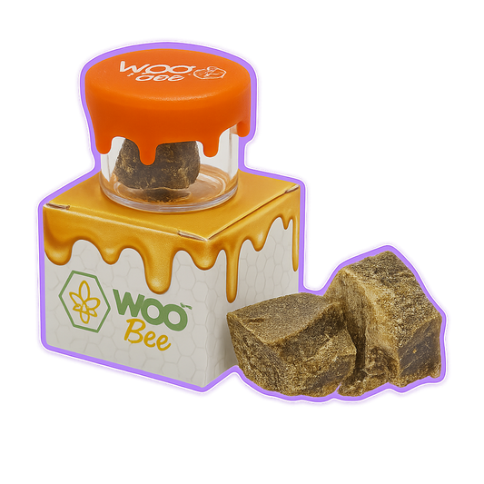 Résine CBD Wedding Cake – Multi-grammages (Woobee, 80,36% CBD, extraction Fresh Frozen Dry Sift)