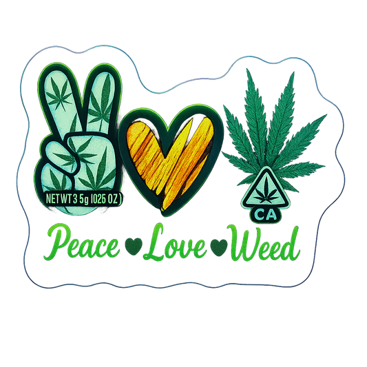Sachet Zip Peace Leaf – 15x12 cm (Mylar opaque, 90 microns, étanche, décoré)