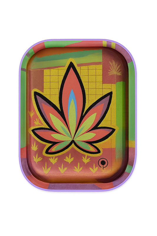 Leaf – Plateau métal compact motif feuille classique