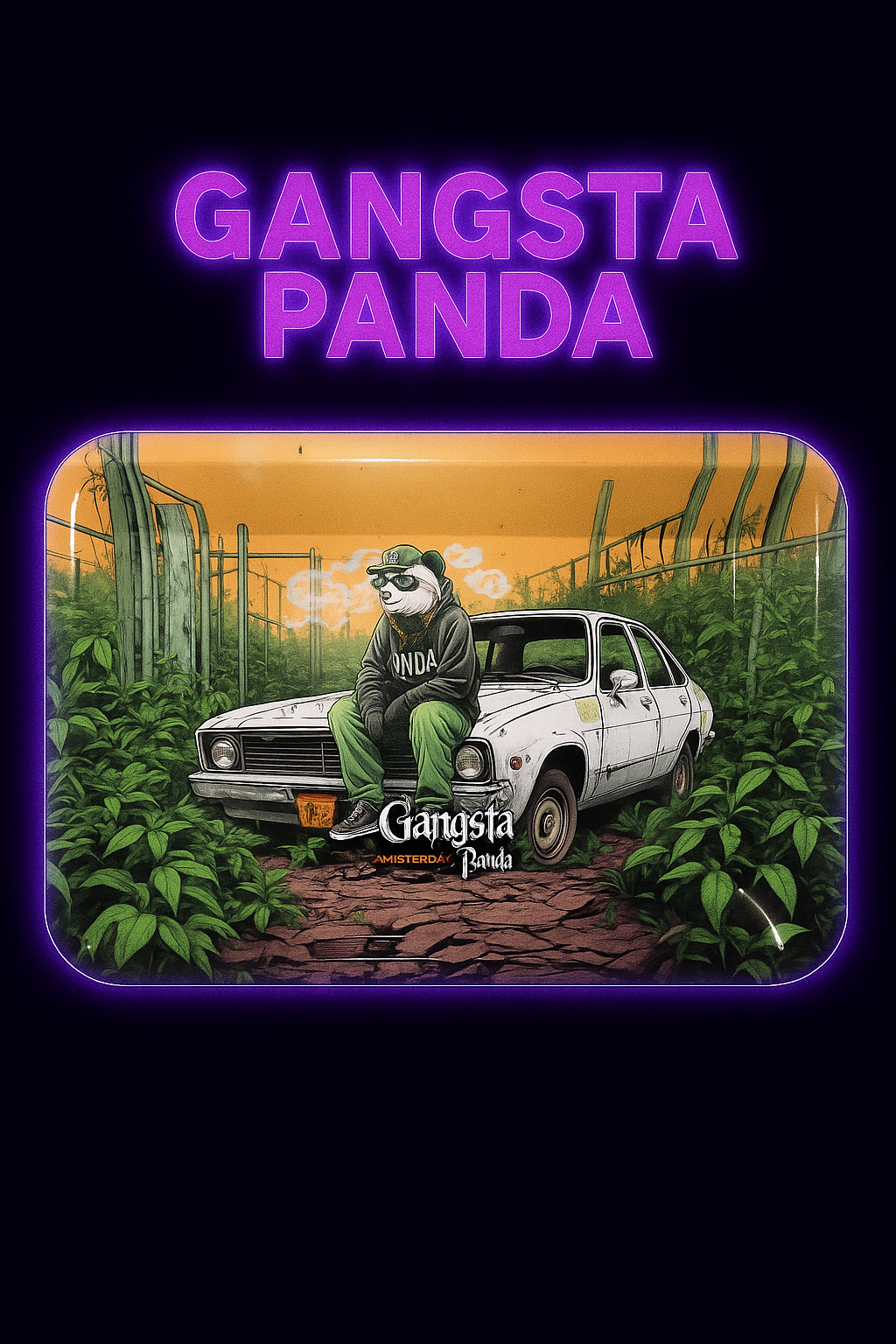 Gangsta Panda UFO – Plateau métal compact au design OVNI original