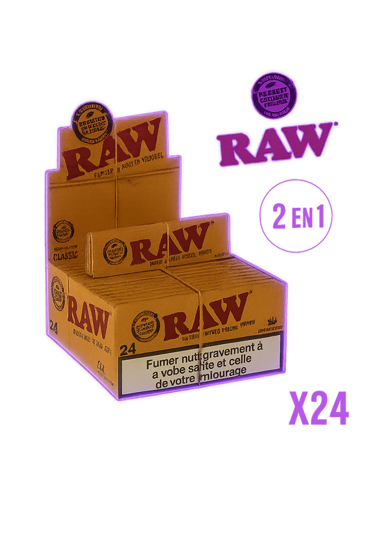 RAW Slim King Size – Display 50 carnets (papier non blanchi)