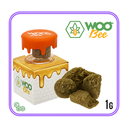 Résine CBD Bubble – Multi-grammages (Woobee, extraction Bubbleator, 54,91% CBD)