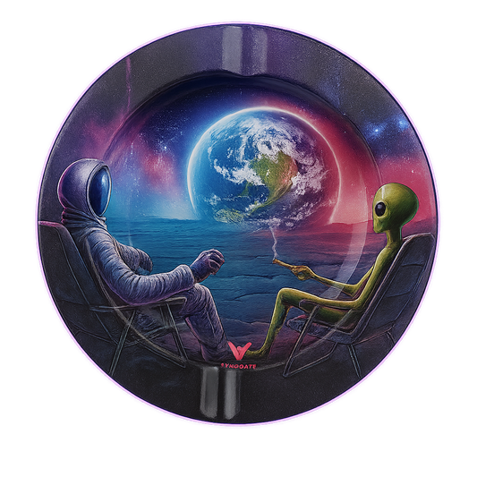Cendrier Blunt Orbit – Métal circulaire avec encoches (13 cm)